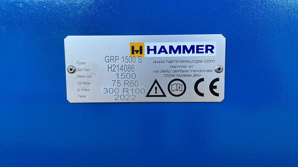 Hammer GR150S fits 17-30ton excavator.