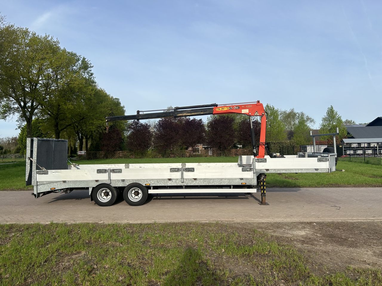 Be oplegger semi dieplader KUIPER kraan en klep op fouwbaar