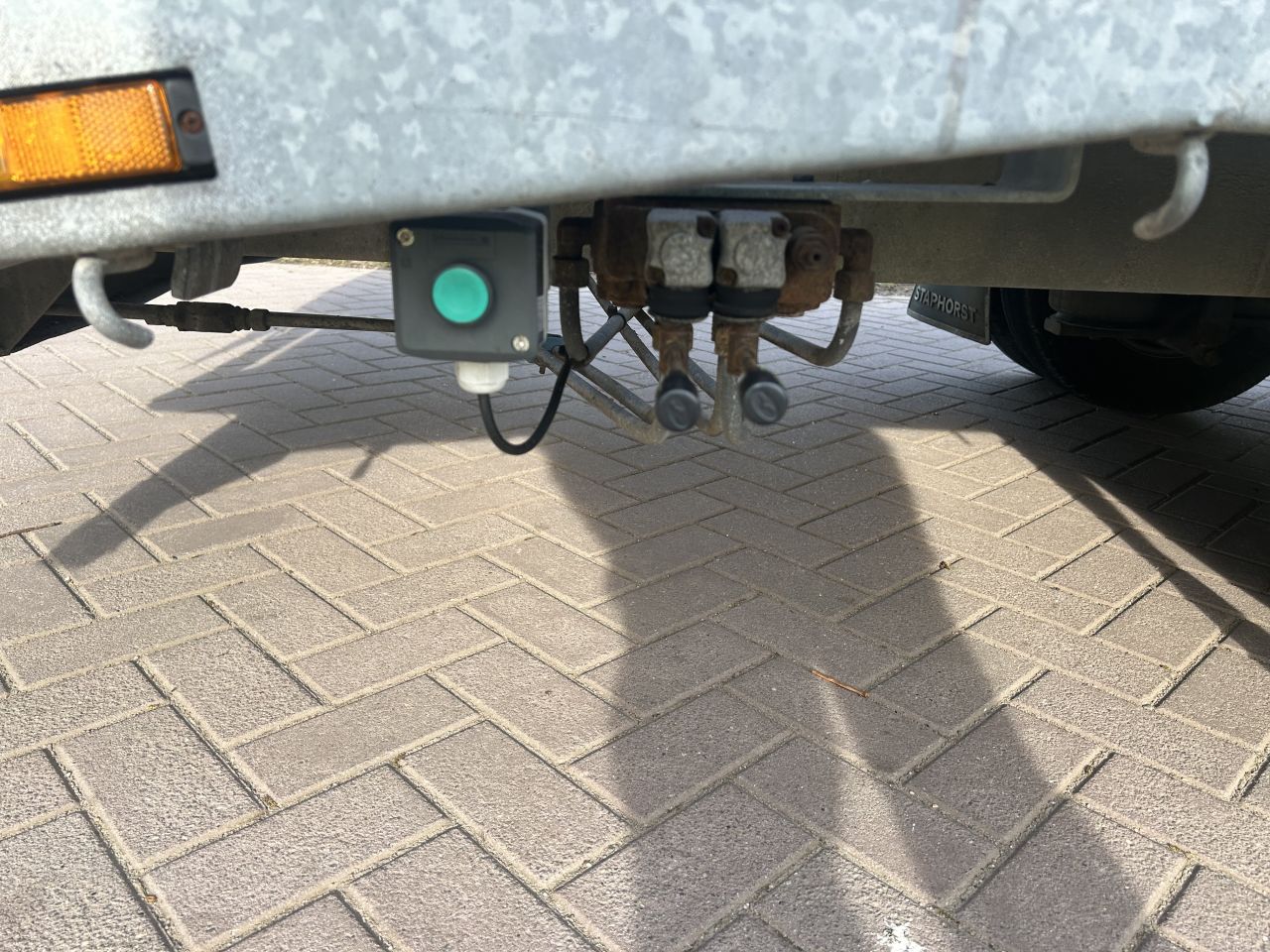 Be oplegger semi dieplader KUIPER kraan en klep op fouwbaar