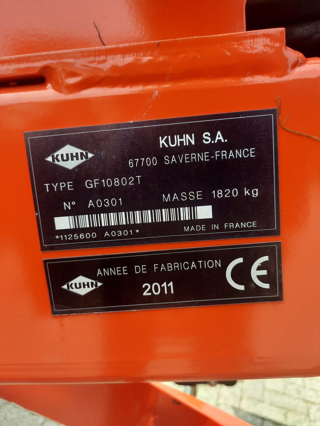 Kuhn GF10802T schudder