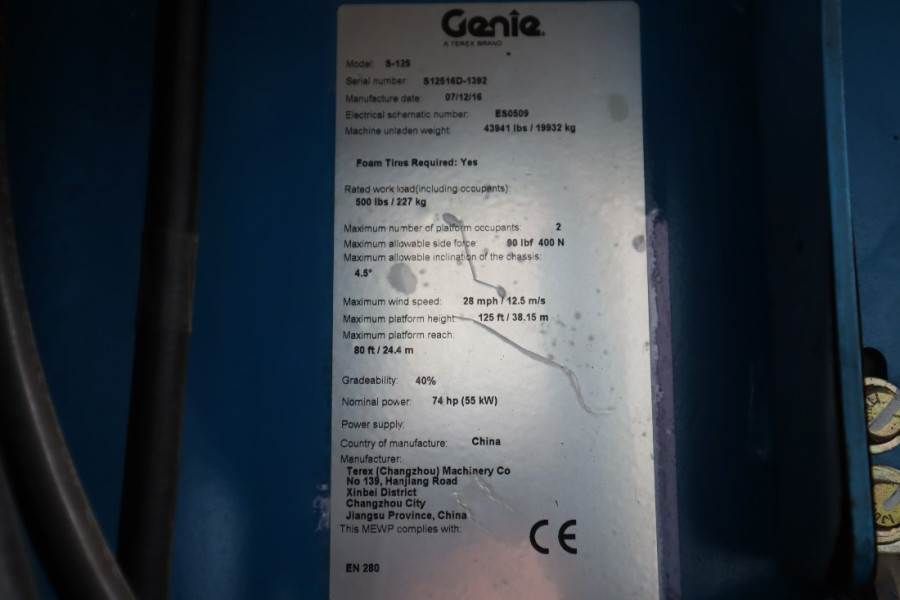 Genie S125 Valid inspection, *Guarantee! Diesel, 4x4x4 D