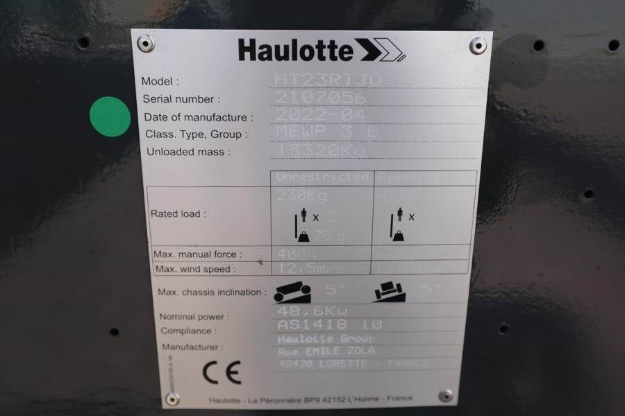 Haulotte HT23RTJ O Valid Inspection, *Guarantee! Diesel, 4x
