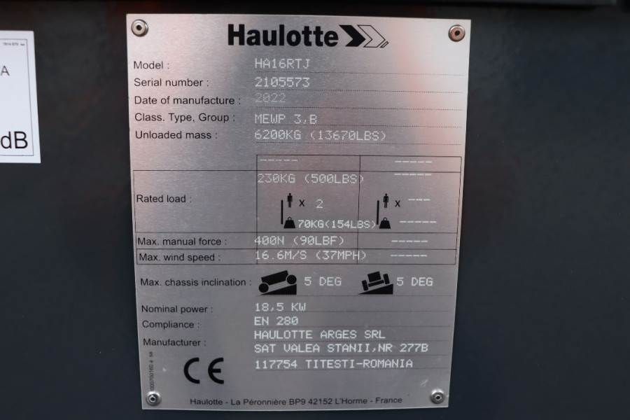 Haulotte HA16RTJ Valid Inspection, *Guarantee! Diesel, 4x4