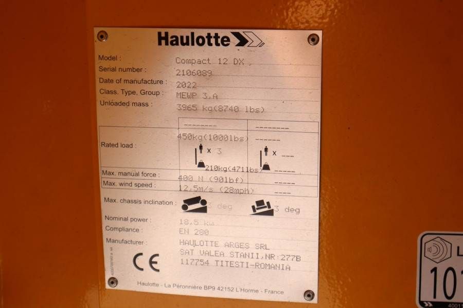 Haulotte Compact 12DX Valid Inspection, *Guarantee! Diesel,