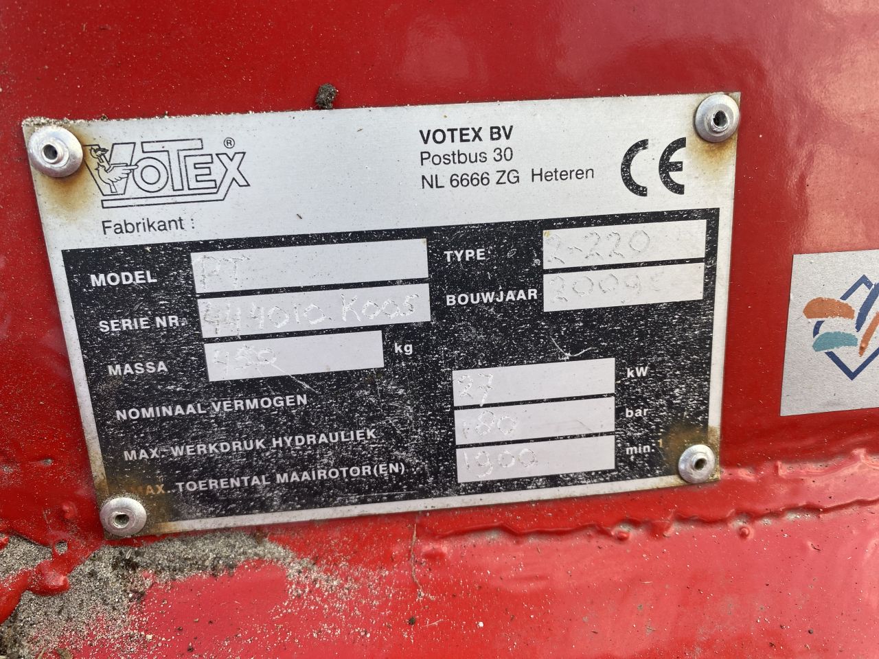 Votex weidebloter PT 220
