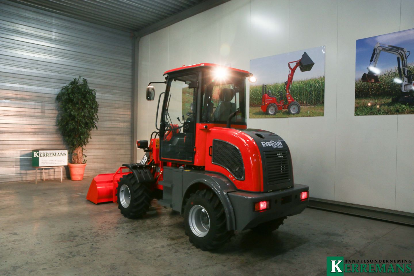 Nieuwe EVERUN ER08 Shovel / kniklader compleet met bak en vorken