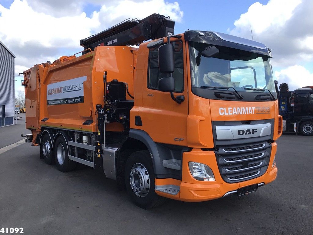 DAF FAN CF 340 Hiab 23 ton/meter laadkraan Welvaarts weighing system