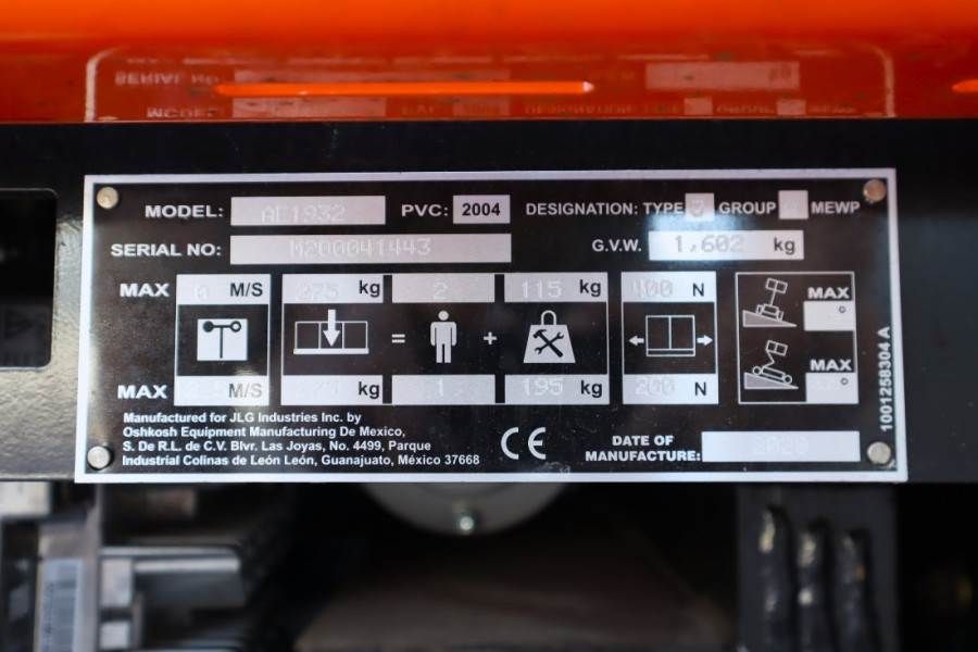 JLG AE1932 Unused, All Electric, 7.6m Working Height,