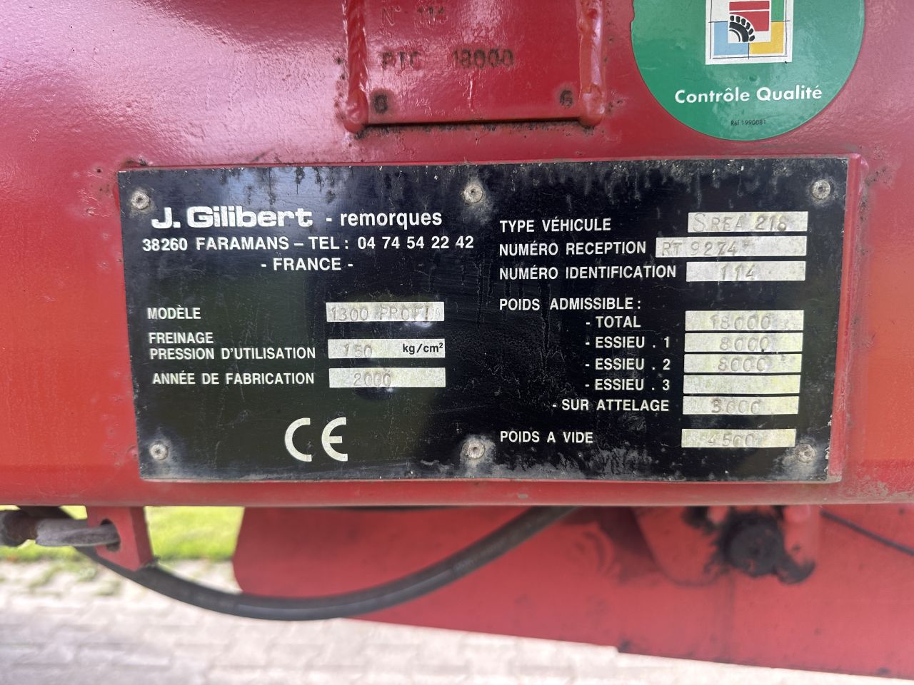 Gilibert 13 tons landbouw kipper.