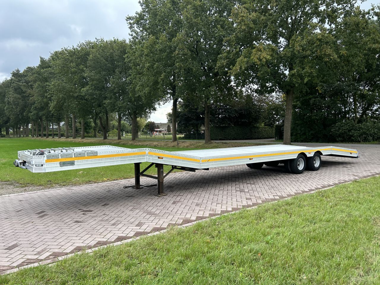 Be oplegger 10 ton VELDHUIZEN auto transporter met Ramsey lier