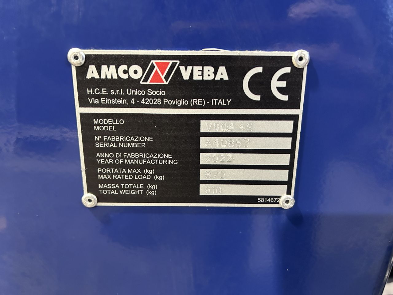 Amco Veba 904 4 S laadkraan met afstandsbediening