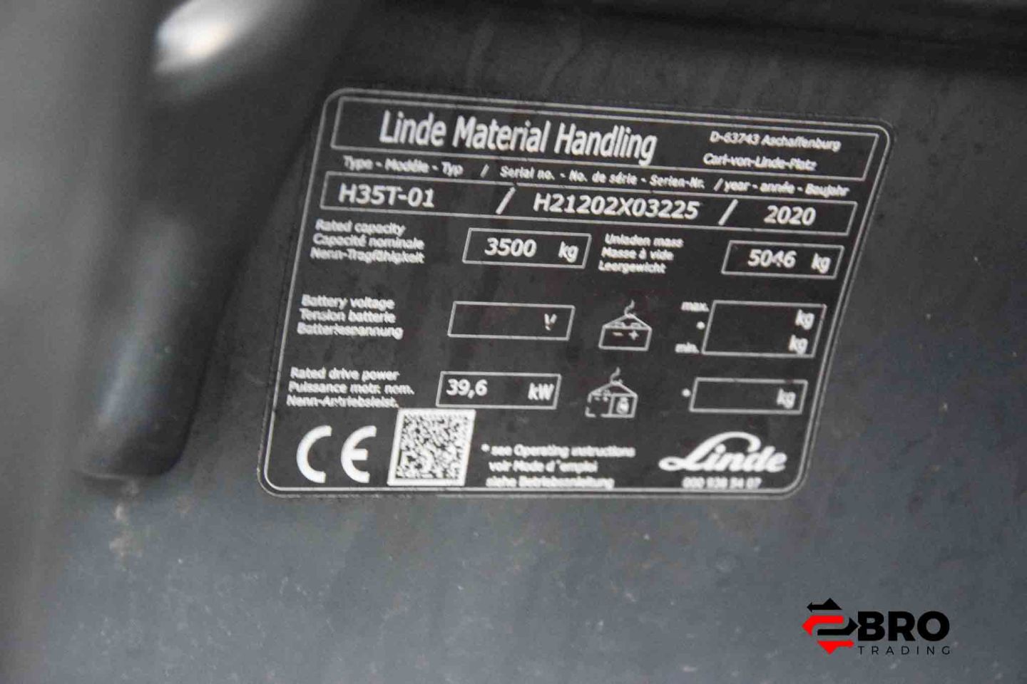 2020 Linde H35T-01 (1202 Serie) LPG heftruck + vorkenversteller