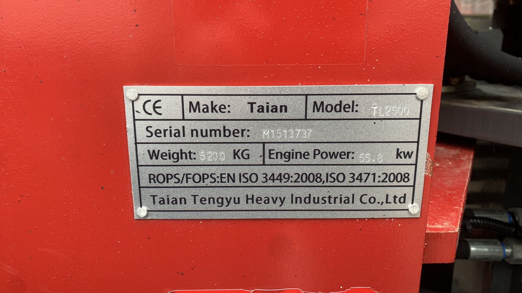 Taian TL2500 Wiellader met telescoopgiek