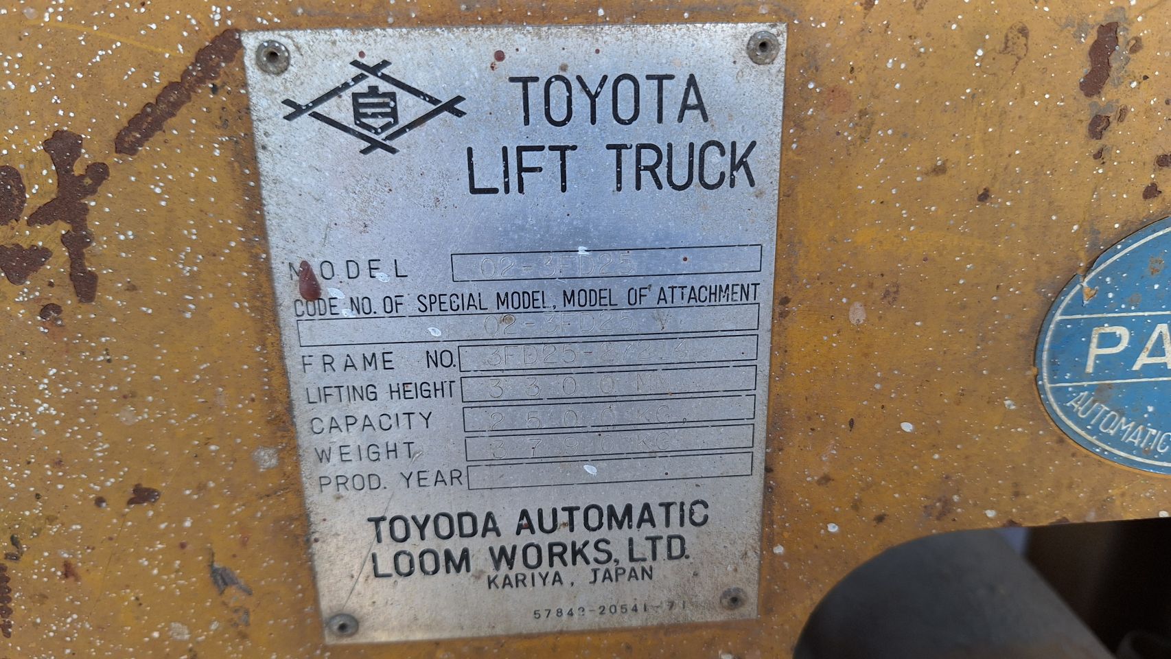 Heftruck TOYOTA FD25 Diesel
