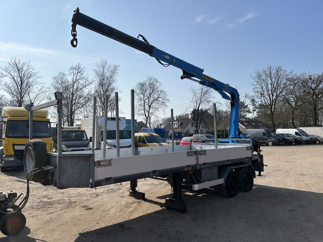 Be oplegger KUIPER met PALFINGER laadkraan type PK 6001