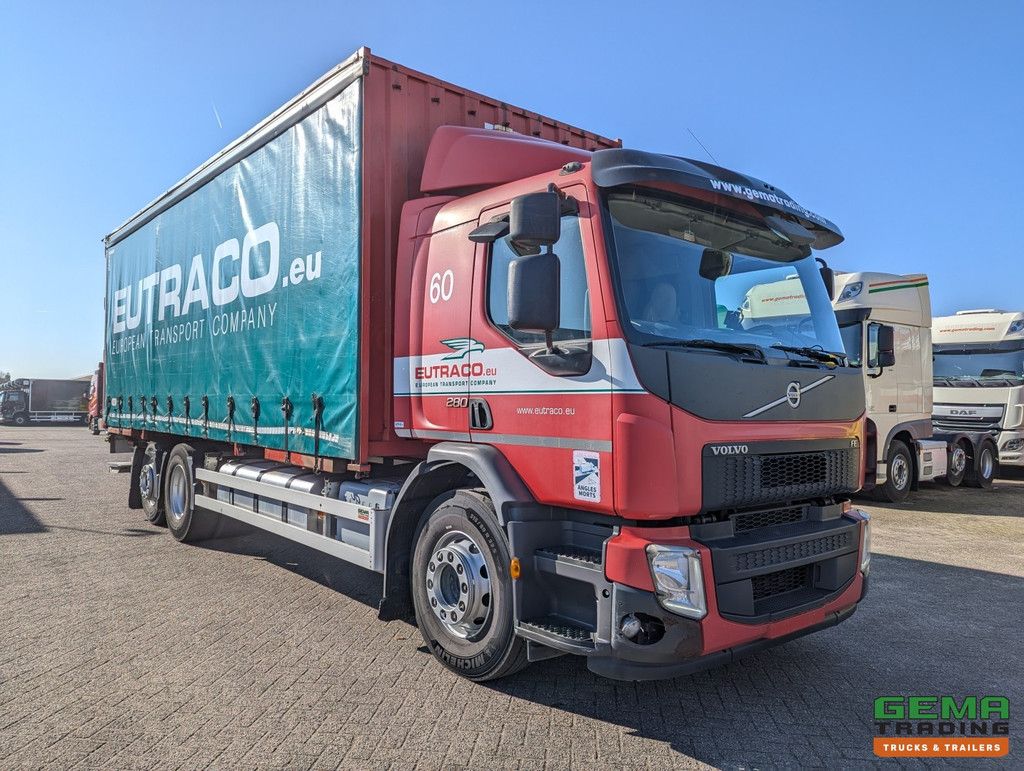 Volvo FE 280 6x2 Schlafkabine Euro6 - BDF / Schiebeplanenkasten 7,5M + Ladebordwand 1500KG - Rungen/Ständer