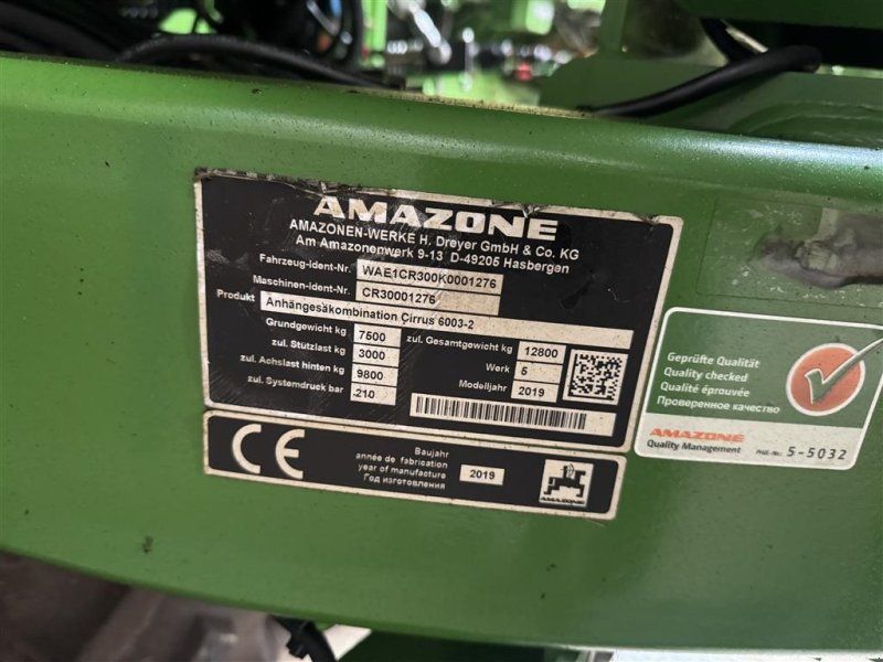 Amazone Cirrus 6003-2C M/GreenDrill 500