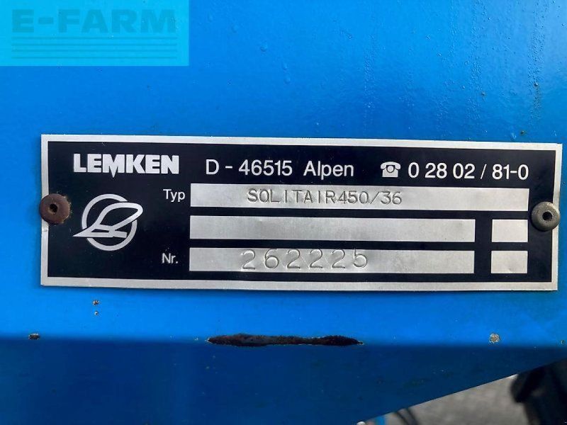 Lemken solitair 9k450