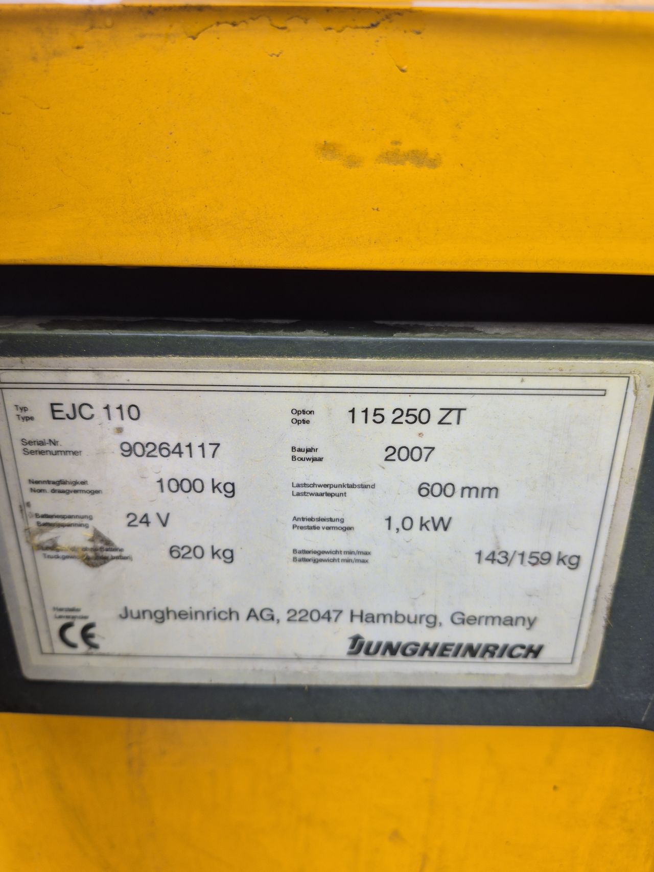 Jungheinrich EJC 110 duplo 2.590 mm bj 2007