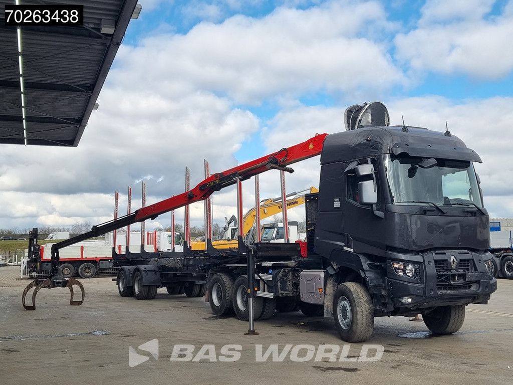 Renault K 520 6X6 Holz Kran Palfinger Q180Z96 6x6 Big-Axle Steelsuspension