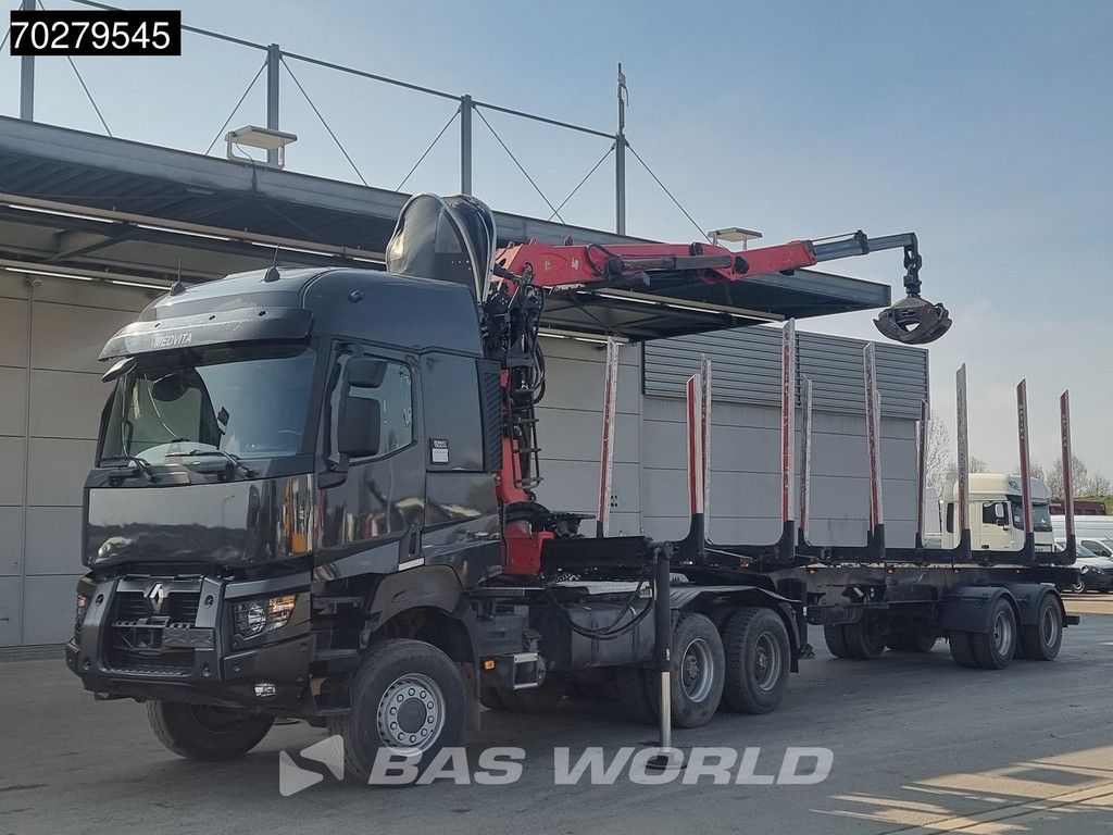 Renault K 520 6X6 6x6 Big-Axle Steelsuspension Holz Kran Palfinger Q180Z96 Optibrake+ Drumbrakes
