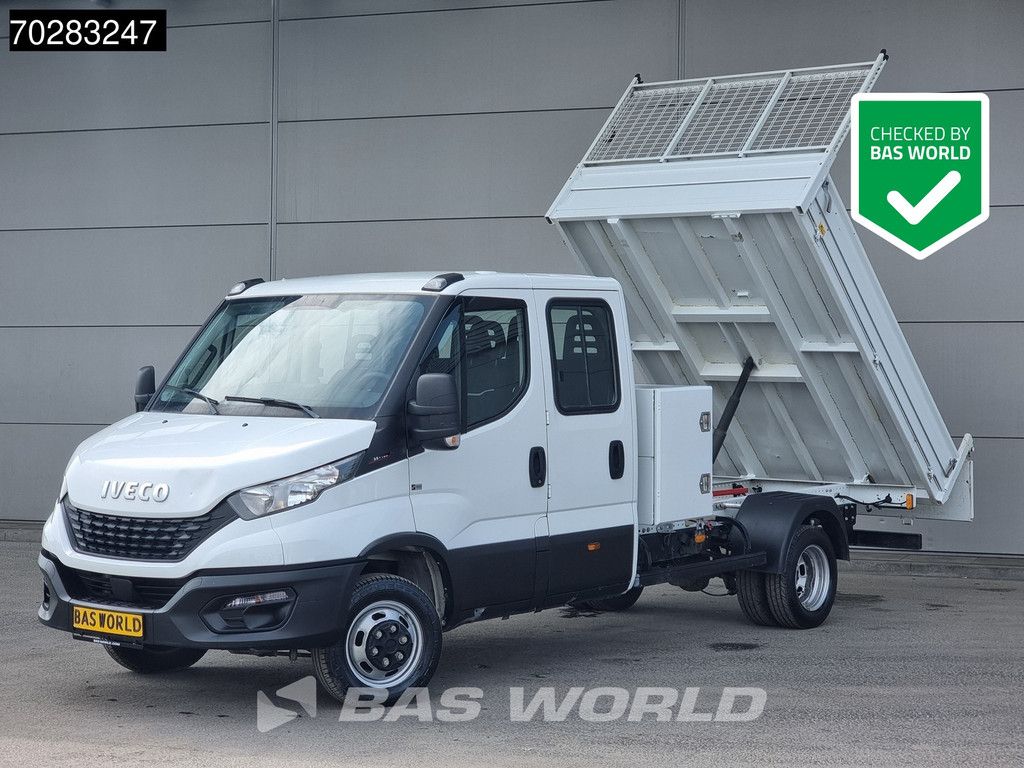Iveco Daily 35C16 3.0L Open Laadbak Dubbel Cabine met Kist Navi 3,5t trekhaak Dubbellucht Airco Cruise Pritsche Pickup Open Box Klima DOKA AHK Tempomat