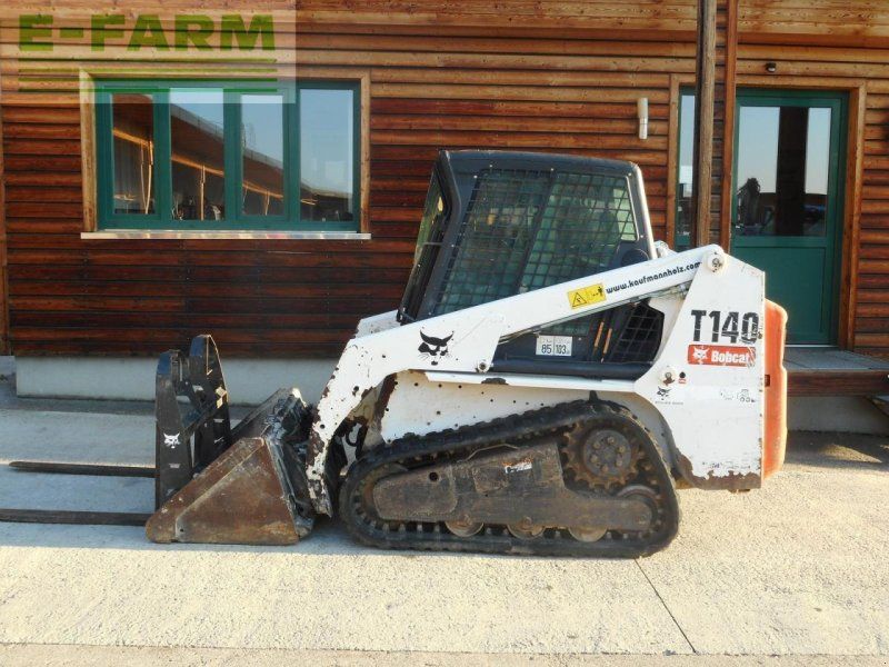 Bobcat t140 highflow mit vollkabine + schaufel + gabel