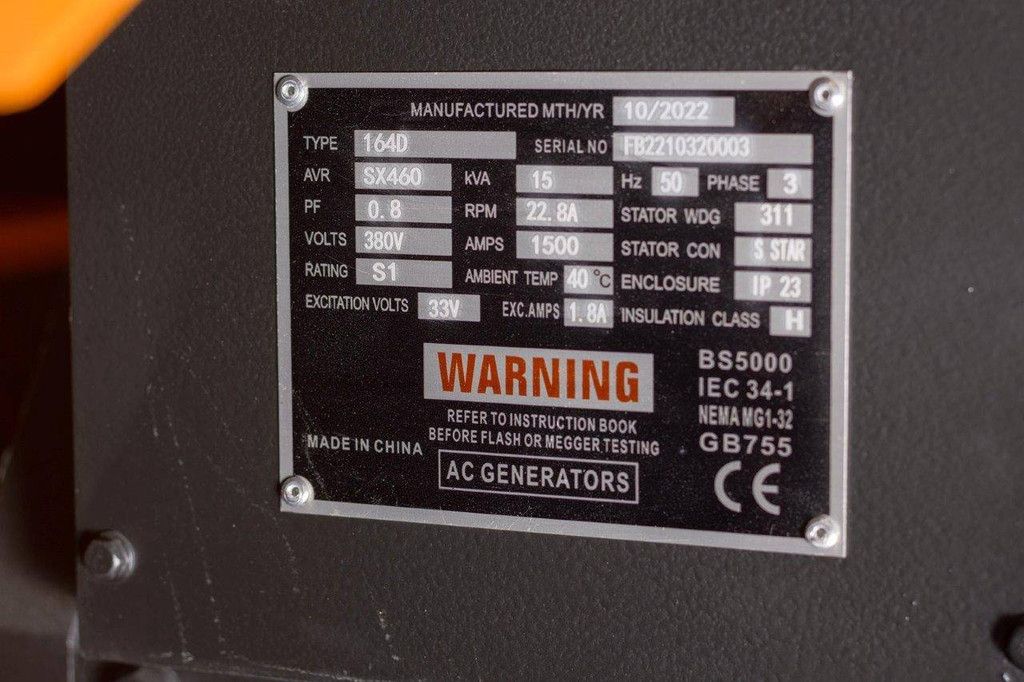 Generator Daewoo DAGFS-15 Diesel 15kVA 380V 2022 New
