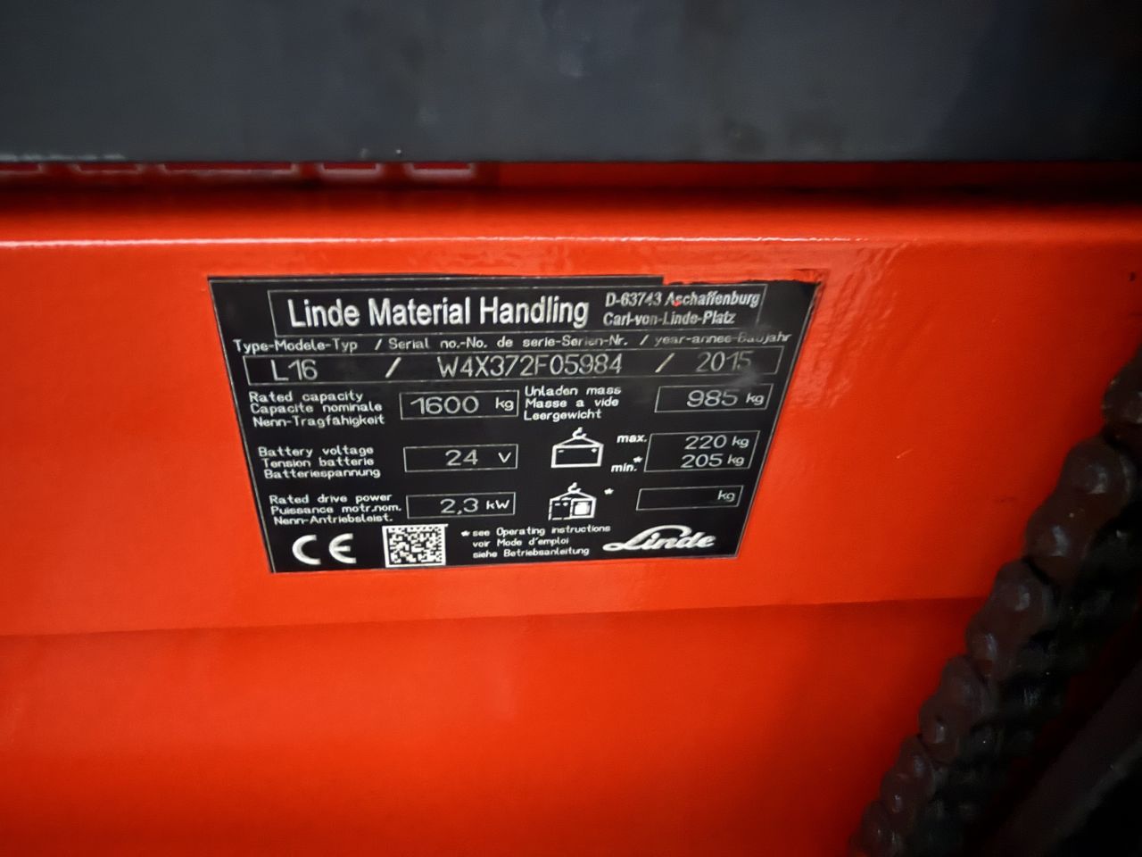 Linde L16 1600KG Stapelaar 3.3M BJ2015 stuurbekrachtiging