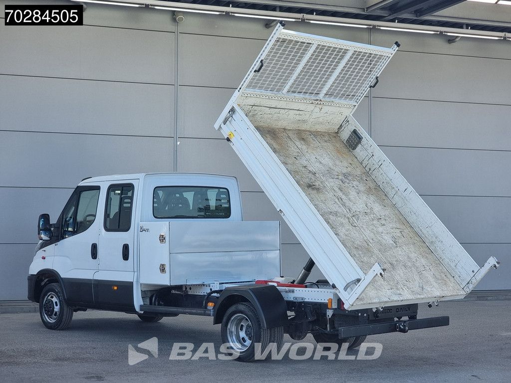 Iveco Daily 35C16 3.0L Kipper met Kist Dubbel Cabine Dubbellucht 3,5t Trekhaak Airco Cruise Euro6 Kieper Tipper Benne A/C Double cabin Towbar Cruise control