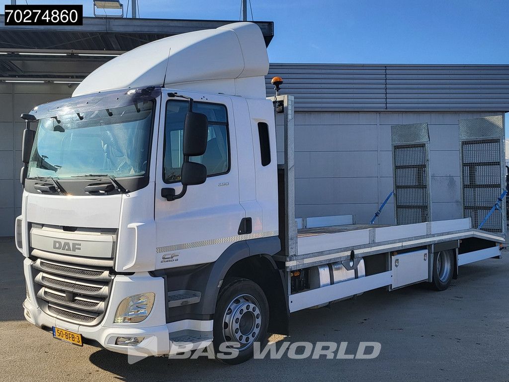 DAF CF 250 4X2 18tons NL-Truck Machine transporter Hydraulic ramps Euro 6