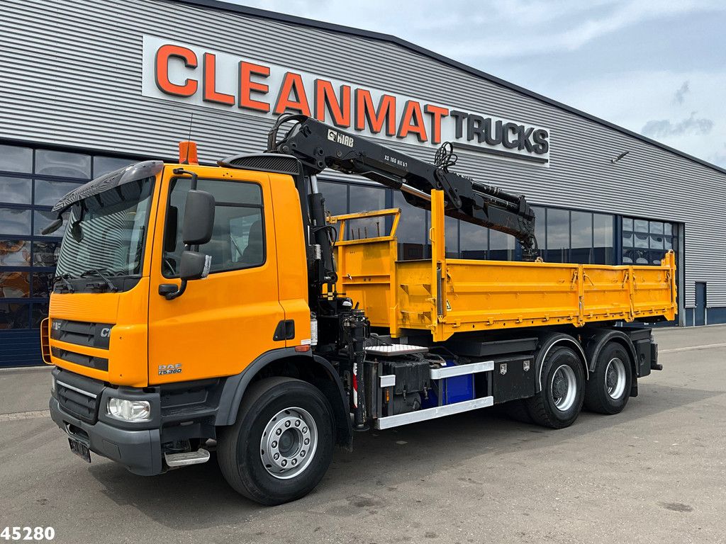 DAF FAT 75 CF 340 6x4 Manual Full steel Hiab 16 Tonmeter laadkraan