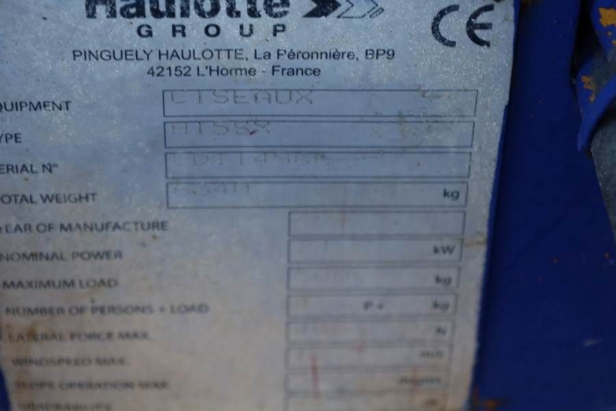 Haulotte H15SX Diesel, 4x4 Drive 15 Working Height, 500kg C