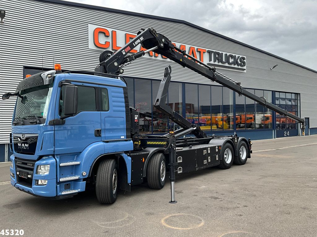 Man TGS 35.500 8x4 Euro 6 Hiab 30 Tonmeter laadkraan Just 164.946 km!