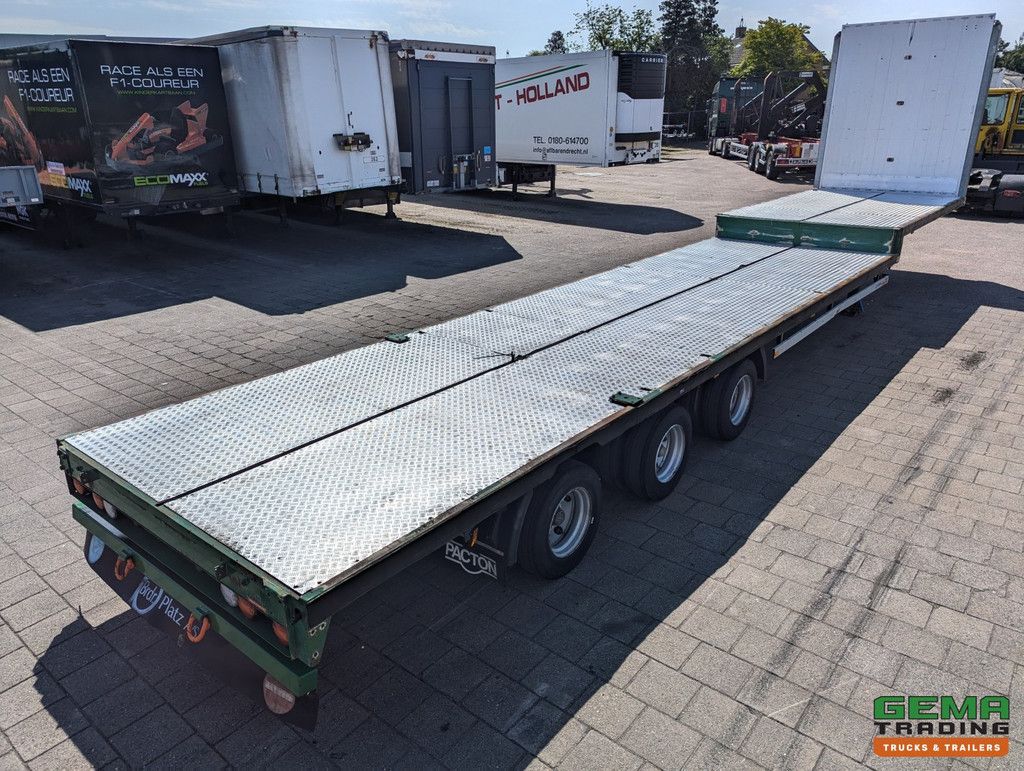 Pacton SXD3 3-Achs - Semi-Tieflader - Hydr. Stützbeine - Tränenblechboden