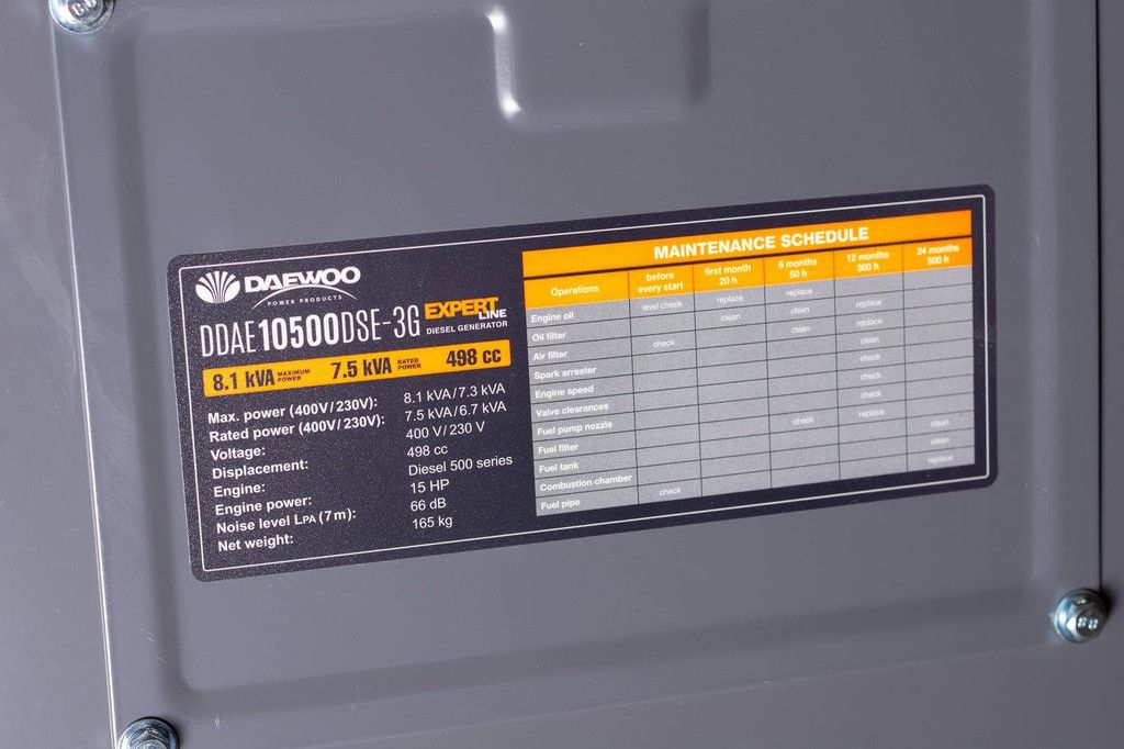 4x Generator Daewoo DDAE10500DSE-3G Diesel 8,1kVA Neu