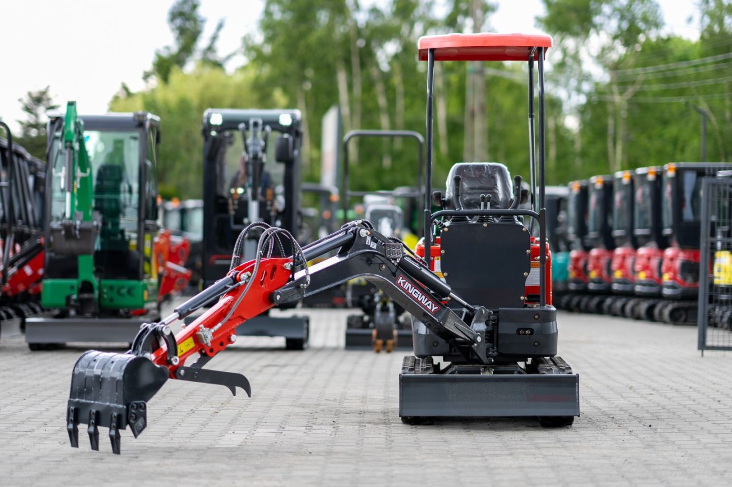 Minigraafmachine Kingway REX 10, 3 bakken, met zwenkarm
