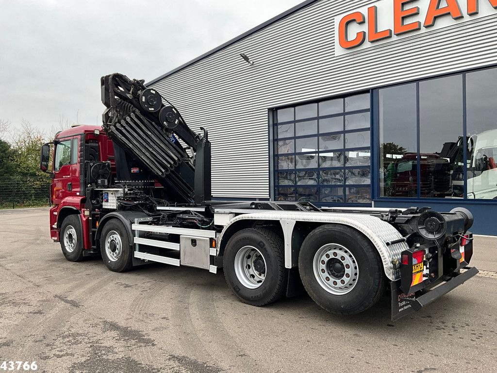Man TGS 35.480 8x4H Euro 6 HMF 40 Tonmeter laadkraan + Fly-Jib