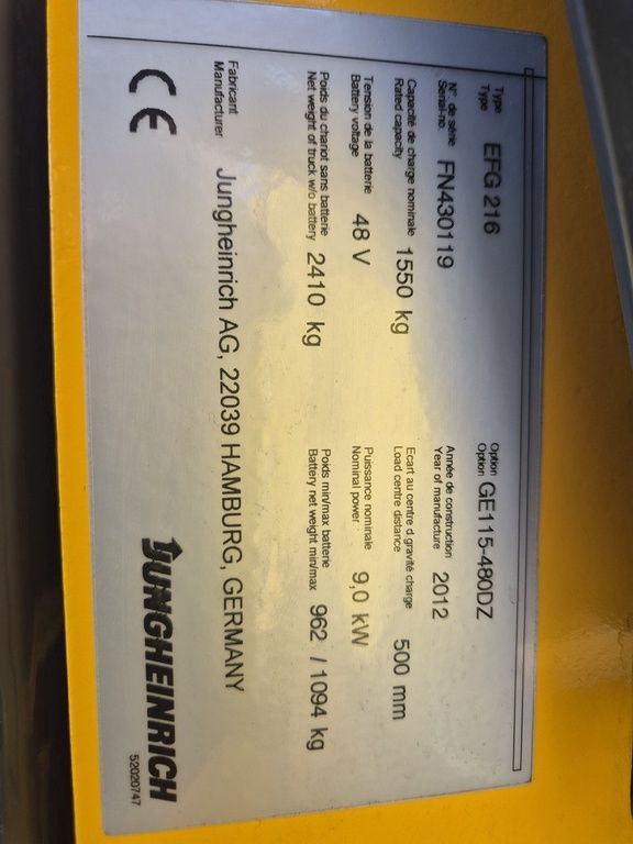 Jungheinrich EFG 216