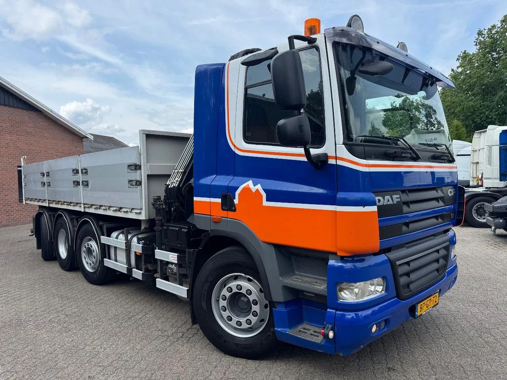 DAF CF 85.360 8X2 3 Zijdige kipper HIAB 16 t/m kraan AHK Top condition