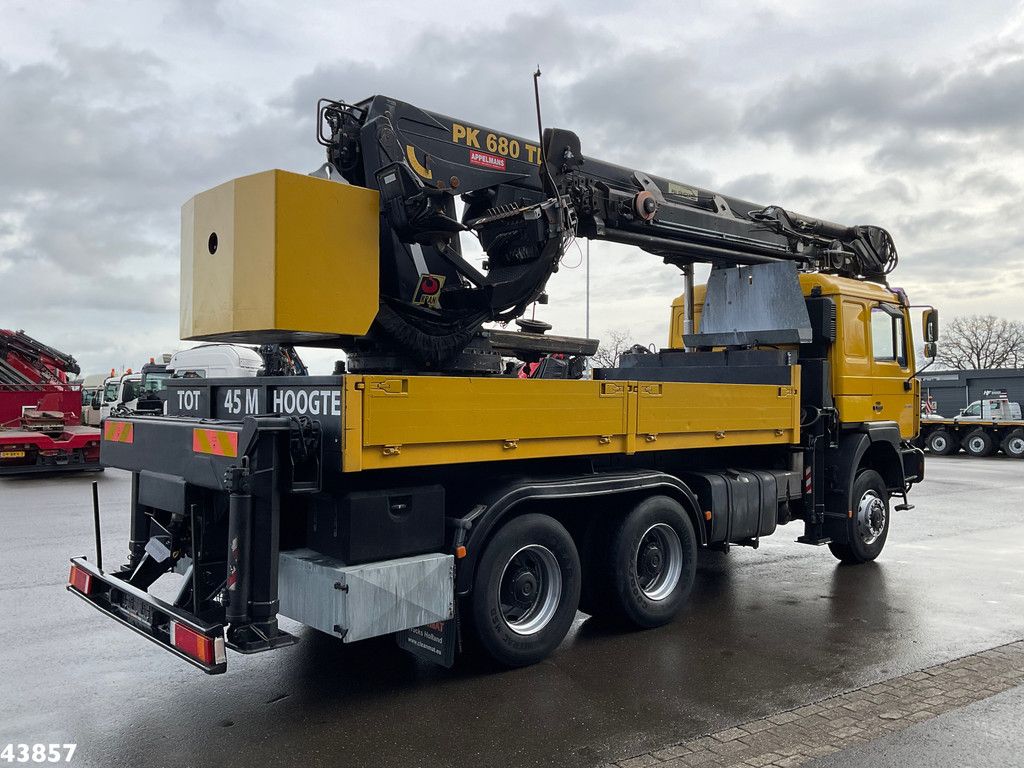 Man F2000 6x6 Full Steel Manual Palfinger 68 Meter Dachdecker kran Just 54.133 km!