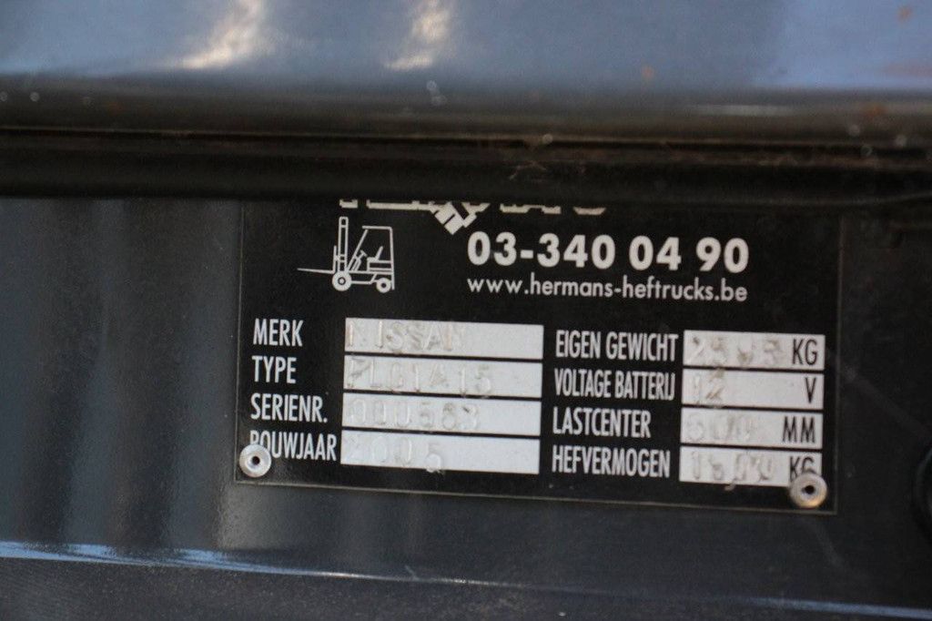 Forklift Nissan FL01A15 Diesel 1500kg 3.0m 2005