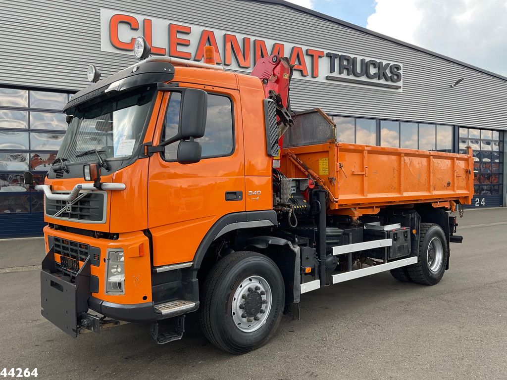Volvo FM 340 4x4 Palfinger 10 Tonmeter laadkraan Manual Full steel