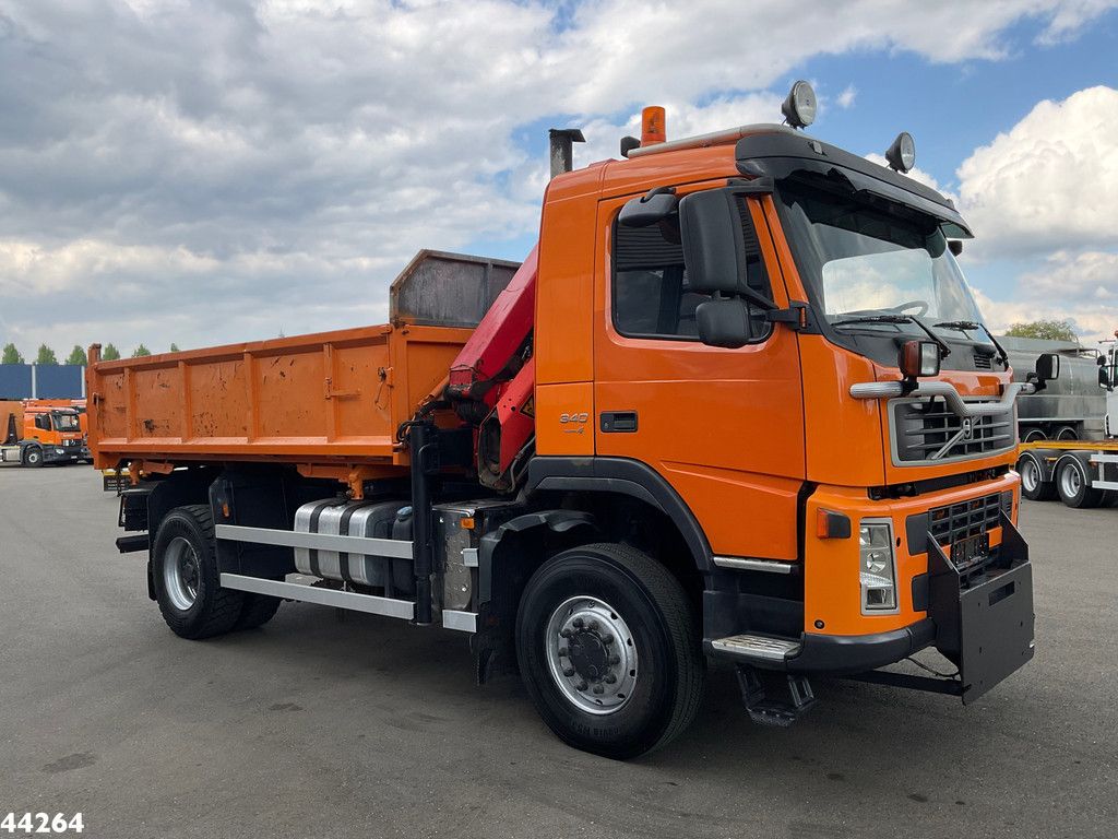 Volvo FM 340 4x4 Palfinger 10 Tonmeter laadkraan Manual Full steel