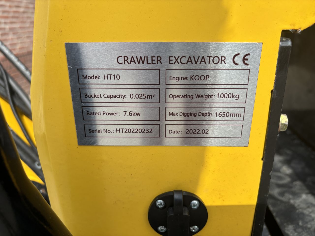 Minigraver graafmachine Jpc HT 10