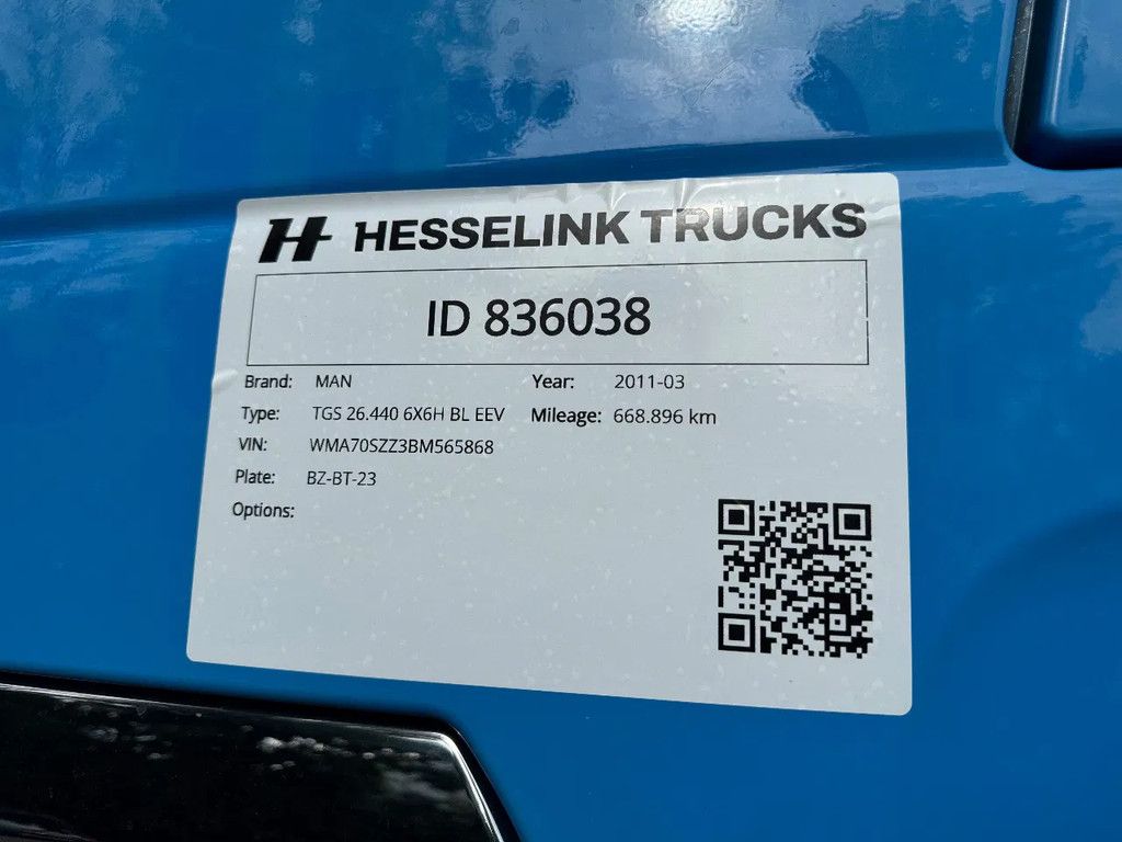 MAN TGS 26.440 6X6 30T NCH Kabel/Cable Manual EEV AHK NL Truck