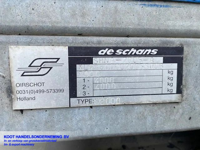 De Schans s8000 Schaftwagen-Keet-Portocabine Snelverkeer
