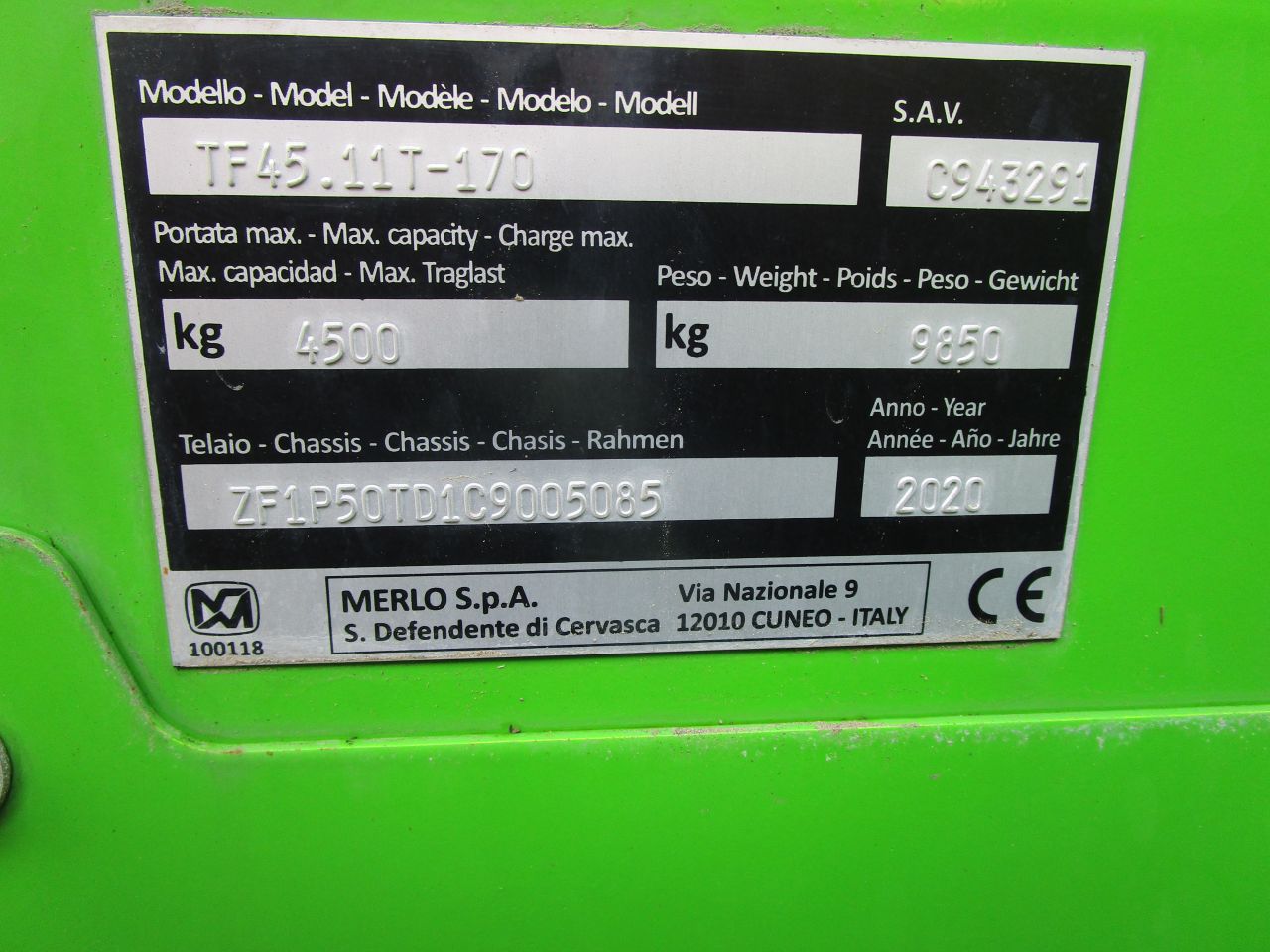 Merlo 45.11 tf 170 pk 1166 uur !!!!! manitou jcb 1e eig