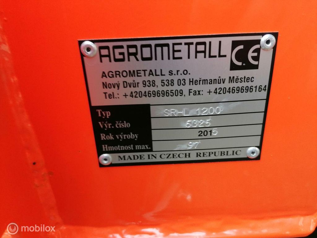 Overjarige Agrometall SRL1200 sneeuwschuif / voerschuif
