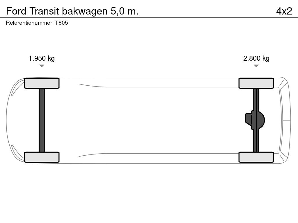 Ford Transit bakwagen 5,0 m.